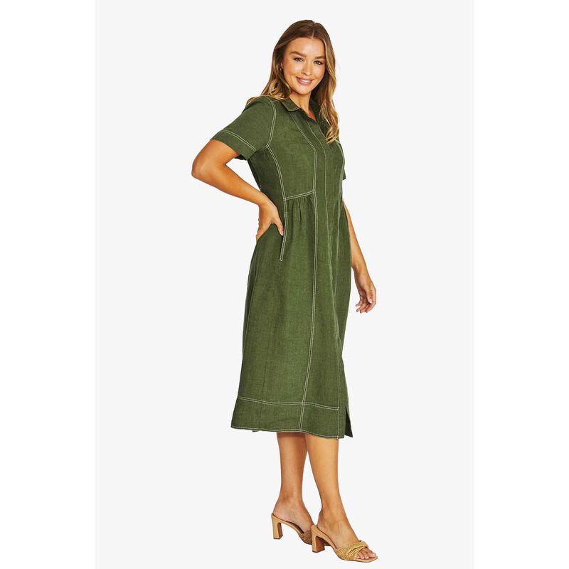 Jump Seam Detail Shirt Dress image number 3